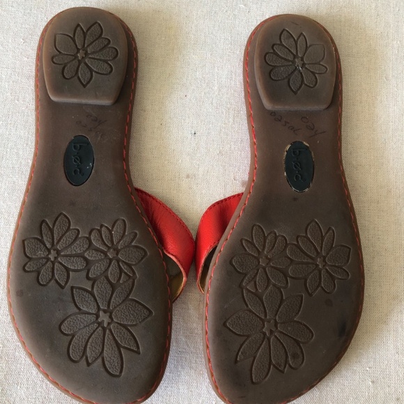 Red leather Born flip flops 6 - Picture 6 of 6